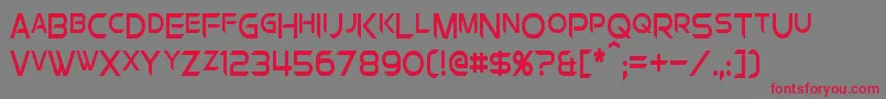 ChromiaSupercapCondensed Font – Red Fonts on Gray Background