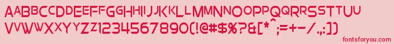 ChromiaSupercapCondensed Font – Red Fonts on Pink Background