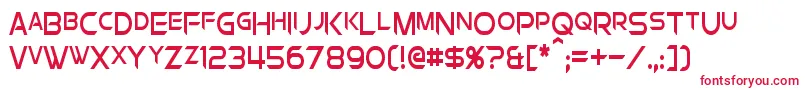 ChromiaSupercapCondensed Font – Red Fonts on White Background