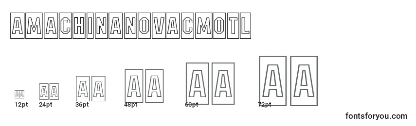 AMachinanovacmotl Font Sizes