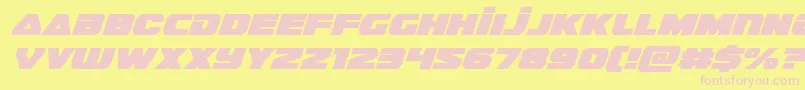 Guardian2ital Font – Pink Fonts on Yellow Background