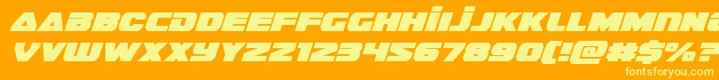 Guardian2ital Font – Yellow Fonts on Orange Background