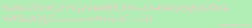 Hollyjinglesolidleft Font – Pink Fonts on Green Background