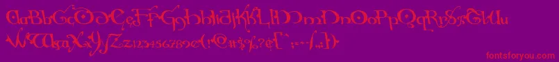 Weitere Informationen zur Hollyjinglesolidleft-Schriftart Hollyjinglesolidleft-Schriftart – Rote Schriften auf violettem Hintergrund