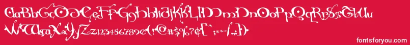 fuente Hollyjinglesolidleft – Fuentes Blancas Sobre Fondo Rojo