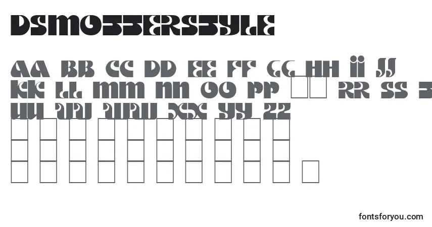 Schriftart DsMotterStyle – Alphabet, Zahlen, spezielle Symbole