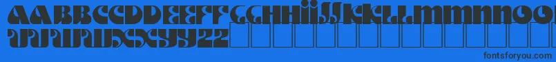 DsMotterStyle Font – Black Fonts on Blue Background