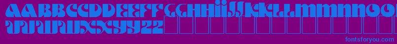 Police DsMotterStyle – polices bleues sur fond violet