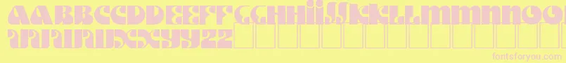 Шрифт DsMotterStyle – розовые шрифты на жёлтом фоне