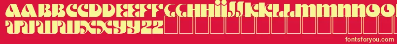 fuente DsMotterStyle – Fuentes Amarillas Sobre Fondo Rojo