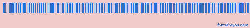 フォントCode39Logitogo – ピンクの背景に青い文字