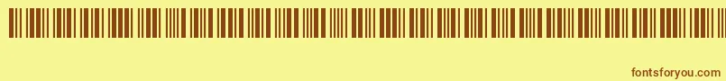 Code39Logitogo Font – Brown Fonts on Yellow Background