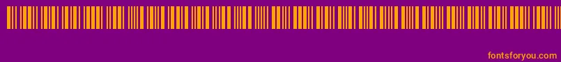 Code39Logitogo Font – Orange Fonts on Purple Background