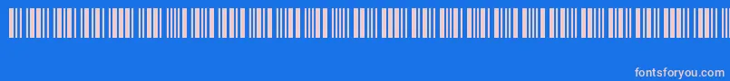 フォントCode39Logitogo – ピンクの文字、青い背景