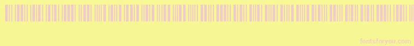 Code39Logitogo Font – Pink Fonts on Yellow Background