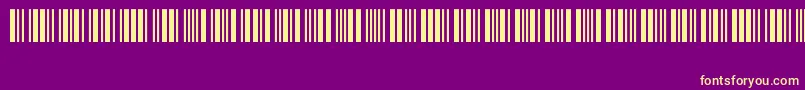 フォントCode39Logitogo – 紫の背景に黄色のフォント