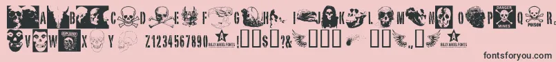 Skullts2 Font – Black Fonts on Pink Background