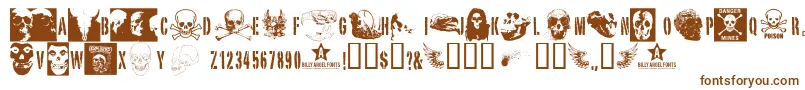 Skullts2 Font – Brown Fonts on White Background