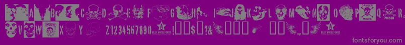 Skullts2 Font – Gray Fonts on Purple Background