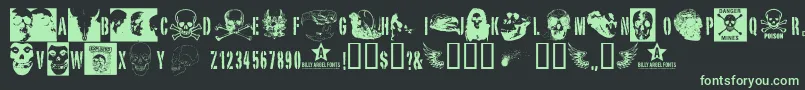 Skullts2 Font – Green Fonts on Black Background