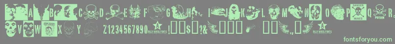 Skullts2 Font – Green Fonts on Gray Background