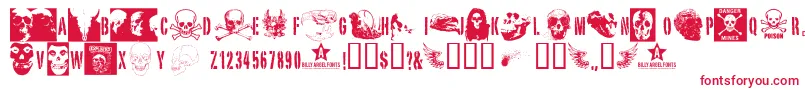 Skullts2 Font – Red Fonts on White Background