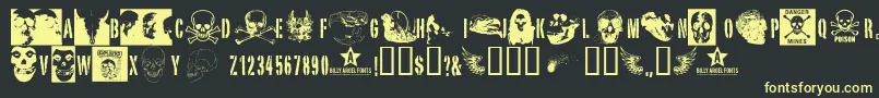 Skullts2 Font – Yellow Fonts on Black Background