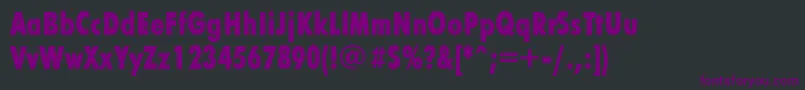 Czcionka FuturisxcondcttRegular – fioletowe czcionki na czarnym tle