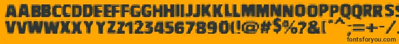 Vtcbadvision Font – Black Fonts on Orange Background