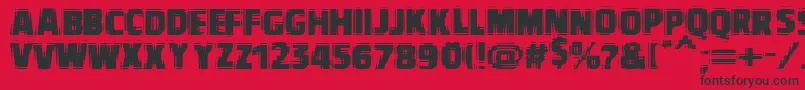 Vtcbadvision Font – Black Fonts on Red Background