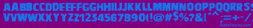 Vtcbadvision Font – Blue Fonts on Purple Background