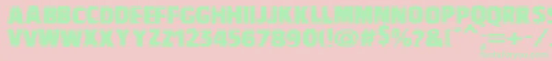 Vtcbadvision Font – Green Fonts on Pink Background