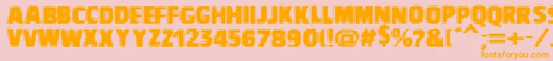 Vtcbadvision Font – Orange Fonts on Pink Background