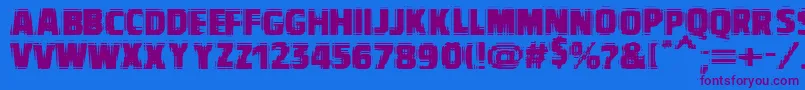 Vtcbadvision Font – Purple Fonts on Blue Background
