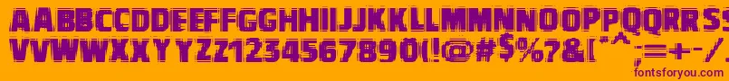 More about Vtcbadvision Font Vtcbadvision Font – Purple Fonts on Orange Background