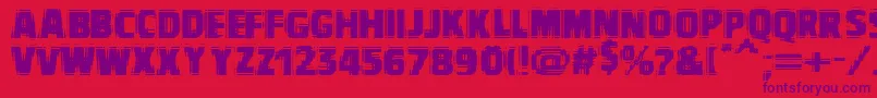 Vtcbadvision Font – Purple Fonts on Red Background