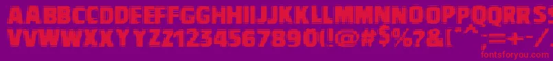 Vtcbadvision Font – Red Fonts on Purple Background