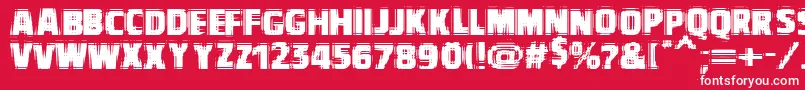 Vtcbadvision Font – White Fonts on Red Background
