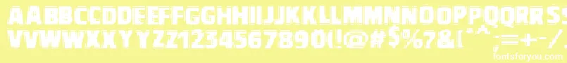 Vtcbadvision Font – White Fonts on Yellow Background