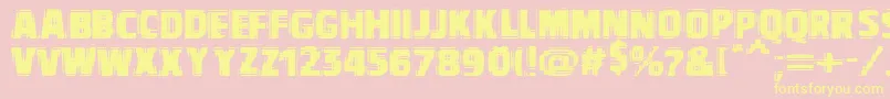 Vtcbadvision Font – Yellow Fonts on Pink Background