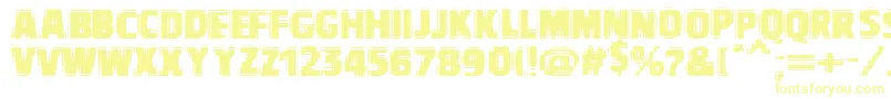 Vtcbadvision Font – Yellow Fonts on White Background