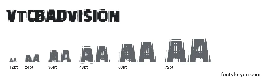 Vtcbadvision Font Sizes