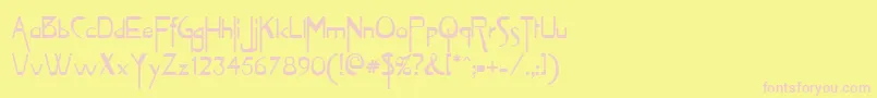 VireoRegular Font – Pink Fonts on Yellow Background