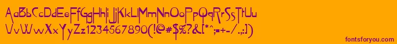 VireoRegular Font – Purple Fonts on Orange Background