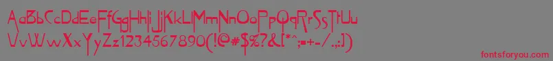フォントVireoRegular – 赤い文字の灰色の背景