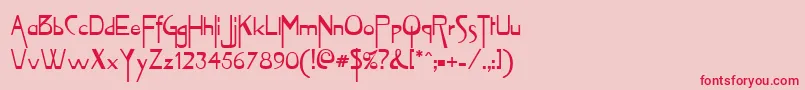 VireoRegular Font – Red Fonts on Pink Background