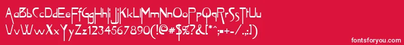 VireoRegular Font – White Fonts on Red Background