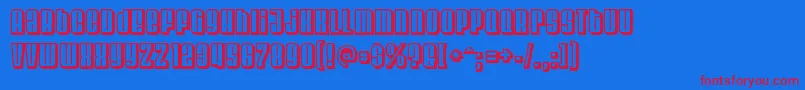 VelvendachillRegular Font – Red Fonts on Blue Background