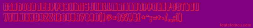 VelvendachillRegular Font – Red Fonts on Purple Background