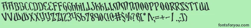 Xiphosrot Font – Black Fonts on Green Background